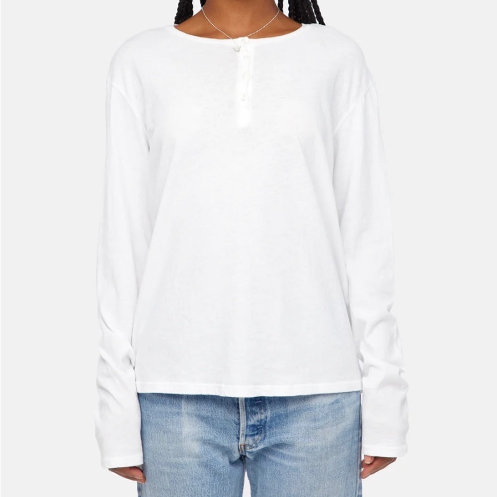 NWT Anthropologie LACAUSA VINTAGE HENLEY
WHITEWASH Size Medium